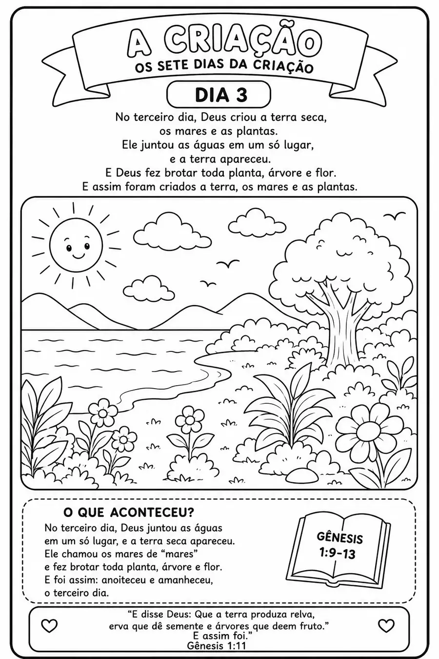 Página bíblica para colorir — exemplo 3
