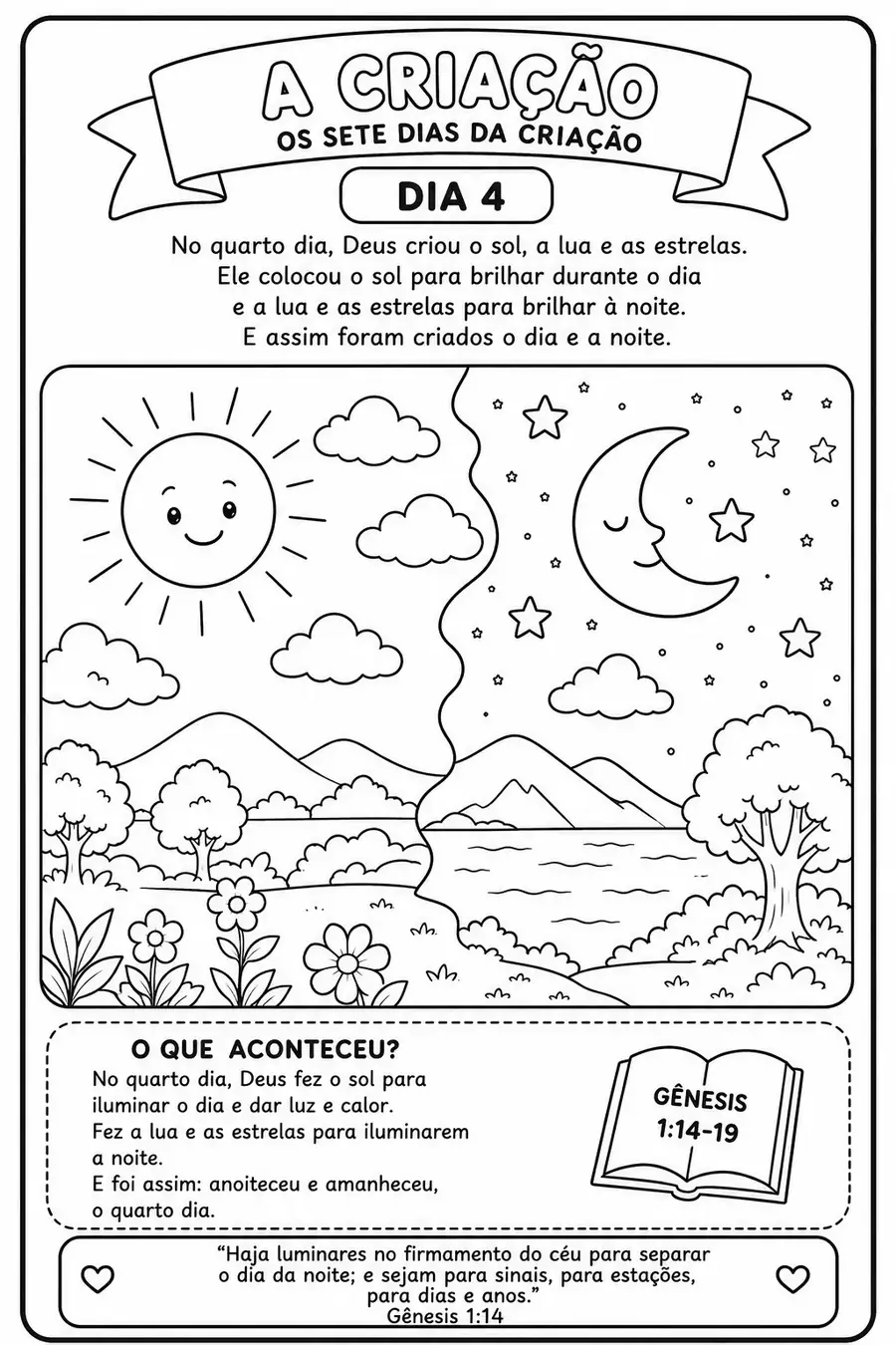 Página bíblica para colorir — exemplo 4