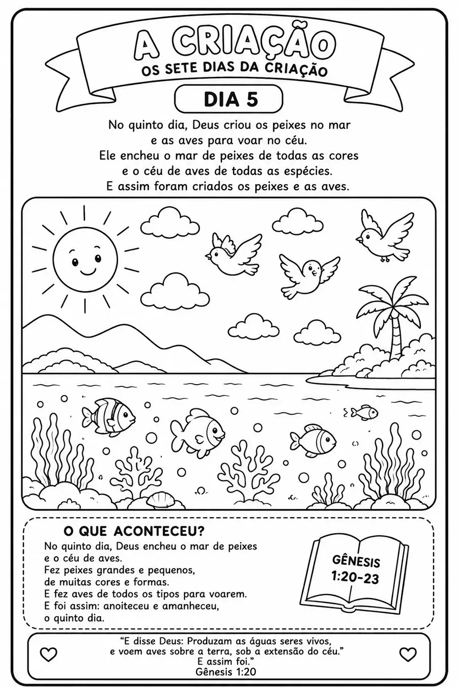 Página bíblica para colorir — exemplo 5