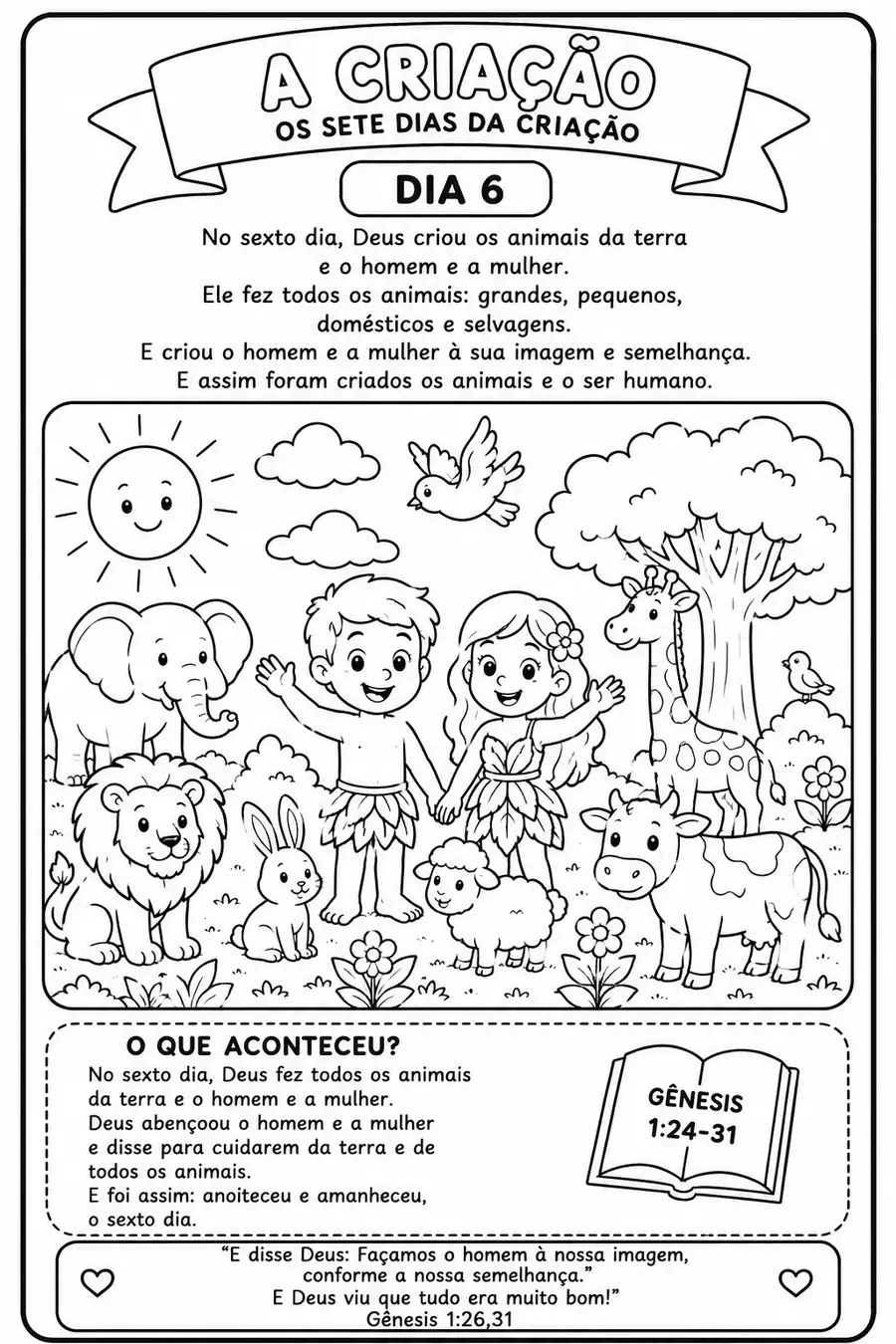 Página bíblica para colorir — exemplo 6