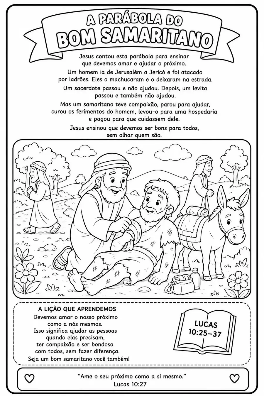 Página bíblica para colorir — exemplo 8