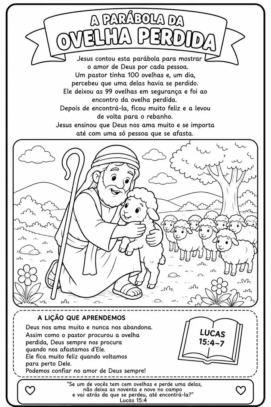 Página bíblica para colorir — exemplo 9