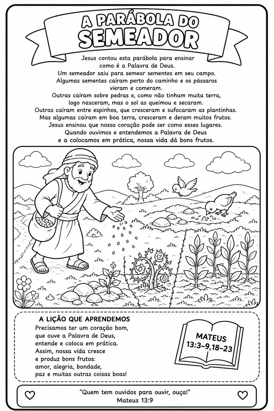 Página bíblica para colorir — exemplo 10