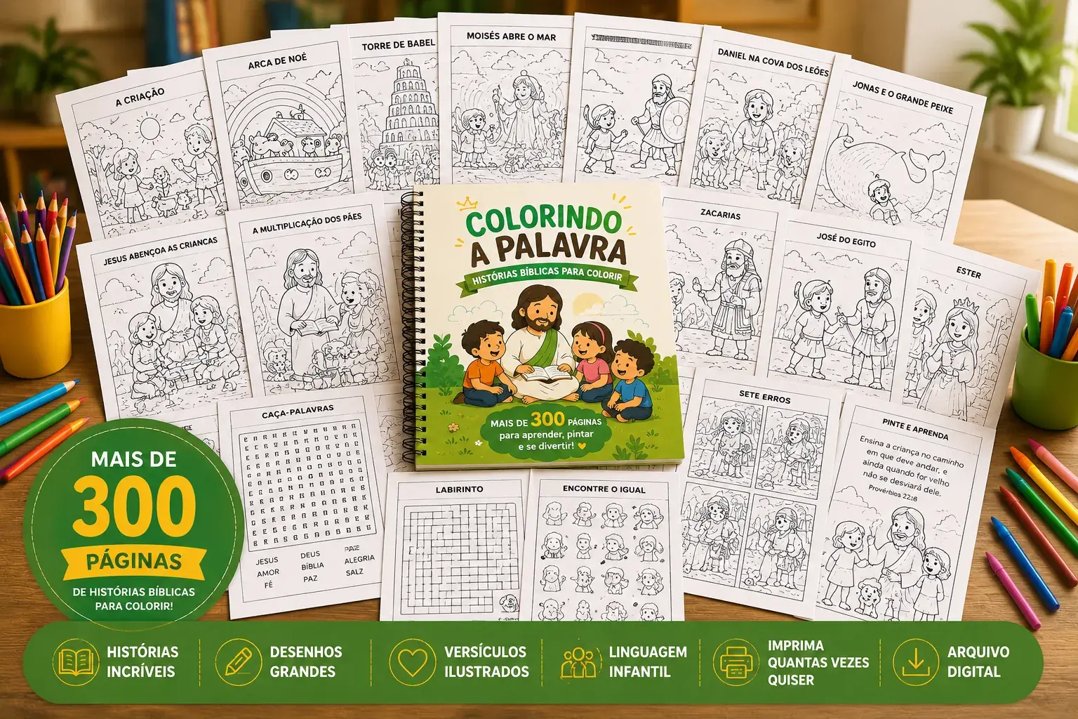 Coleção Colorindo a Palavra com mais de 300 páginas